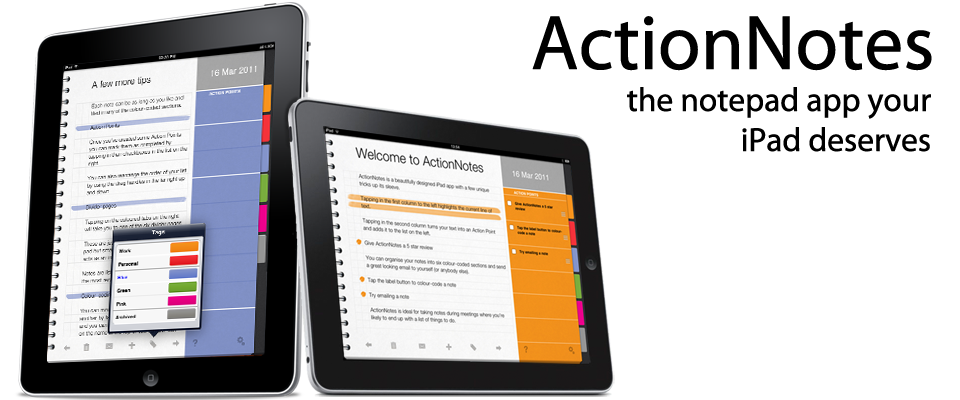 ActionNotes - the notepad app for iPad deserves